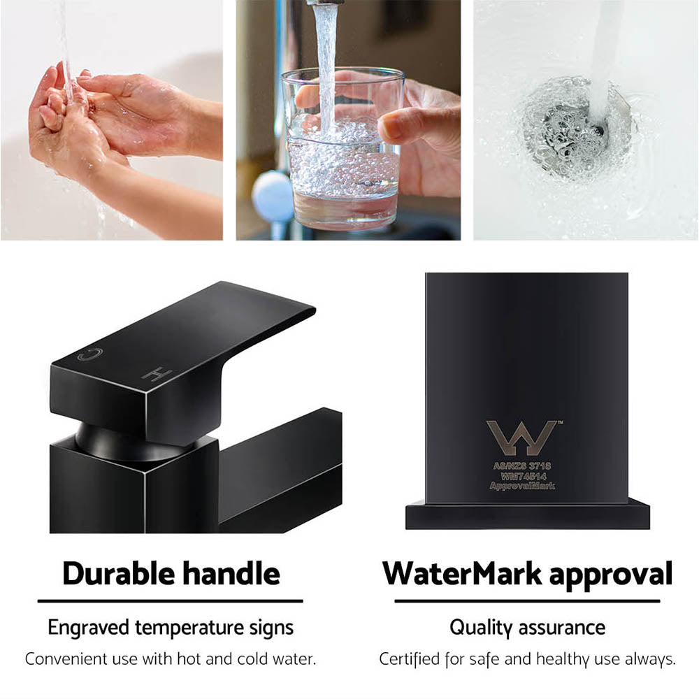 Cefito Tall Basin Mixer Tap Black Matte Finish
