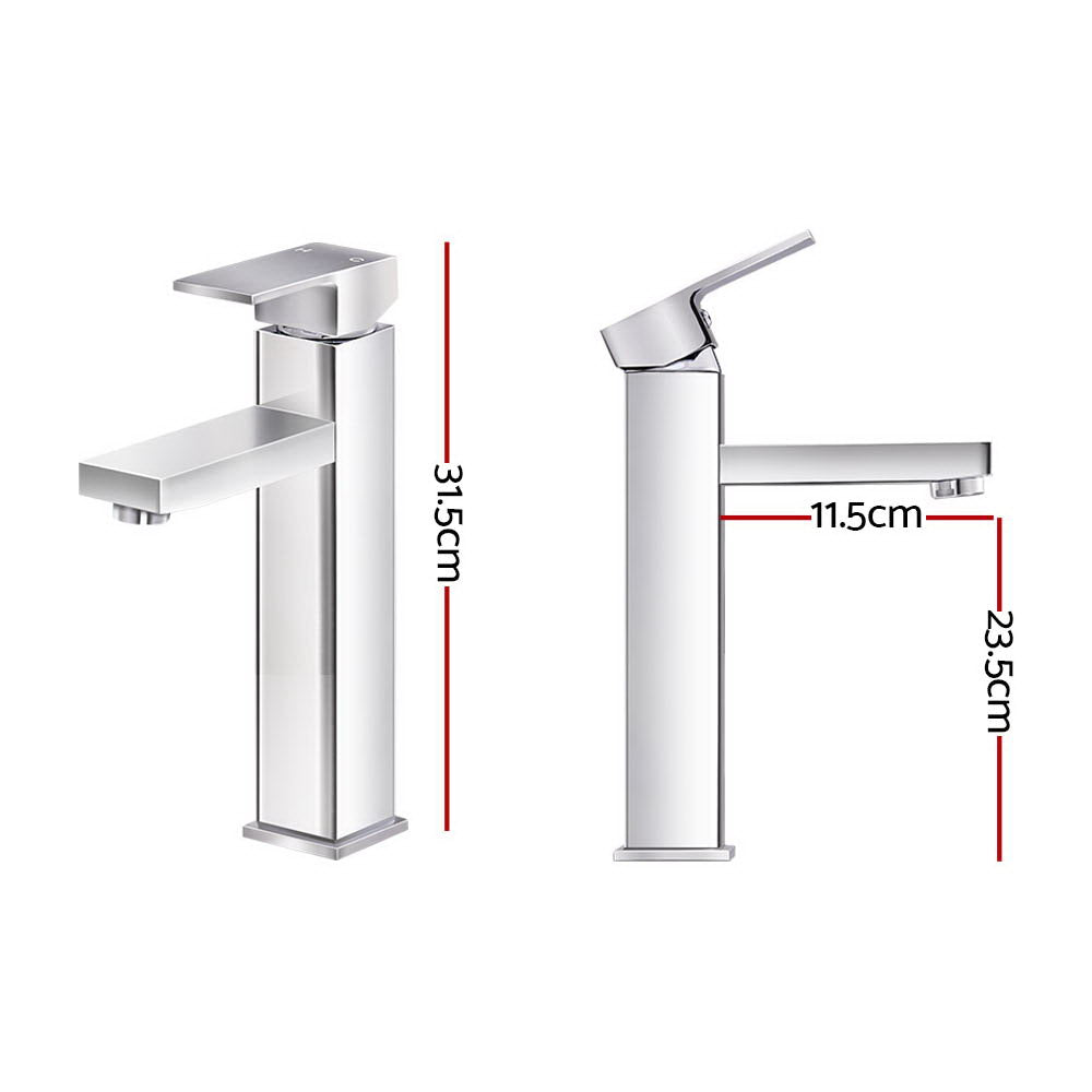 Cefito Tall Basin Mixer Tap Chrome Silver