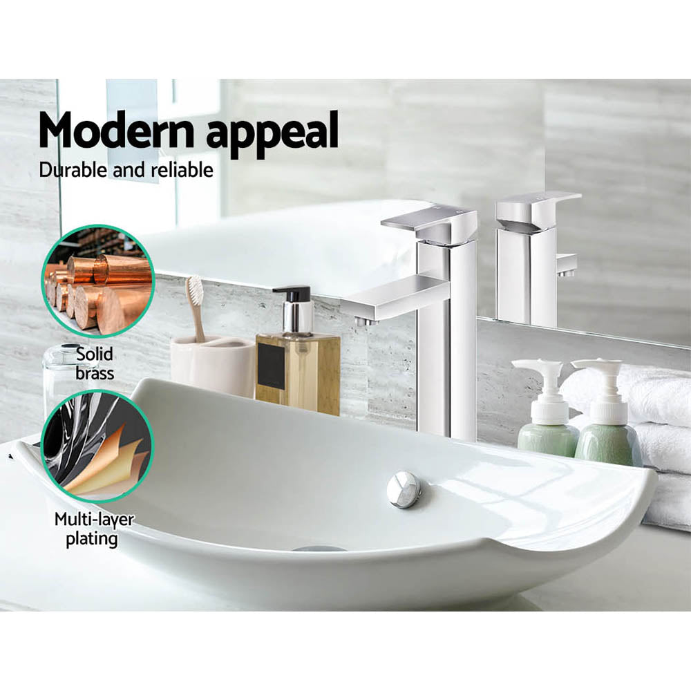 Cefito Tall Basin Mixer Tap Chrome Silver