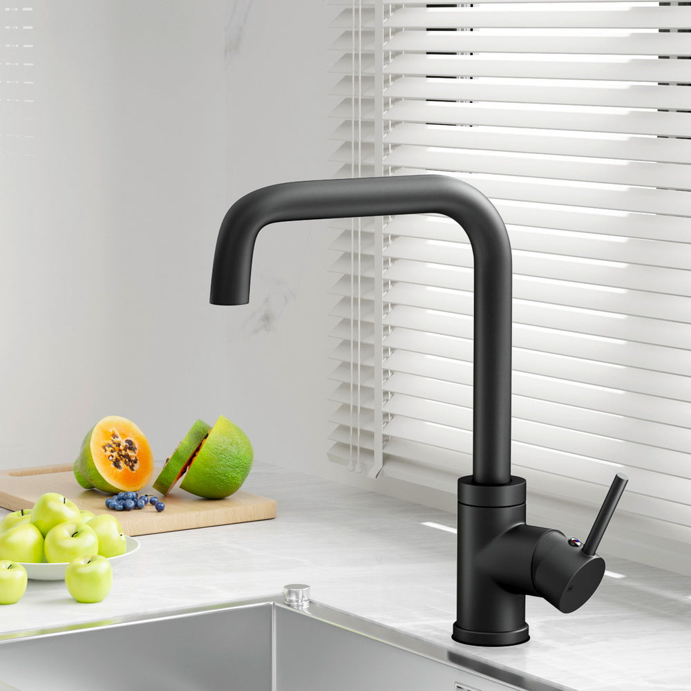 Kasper Kitchen Mixer Tap Black Rectangle Sink Faucet