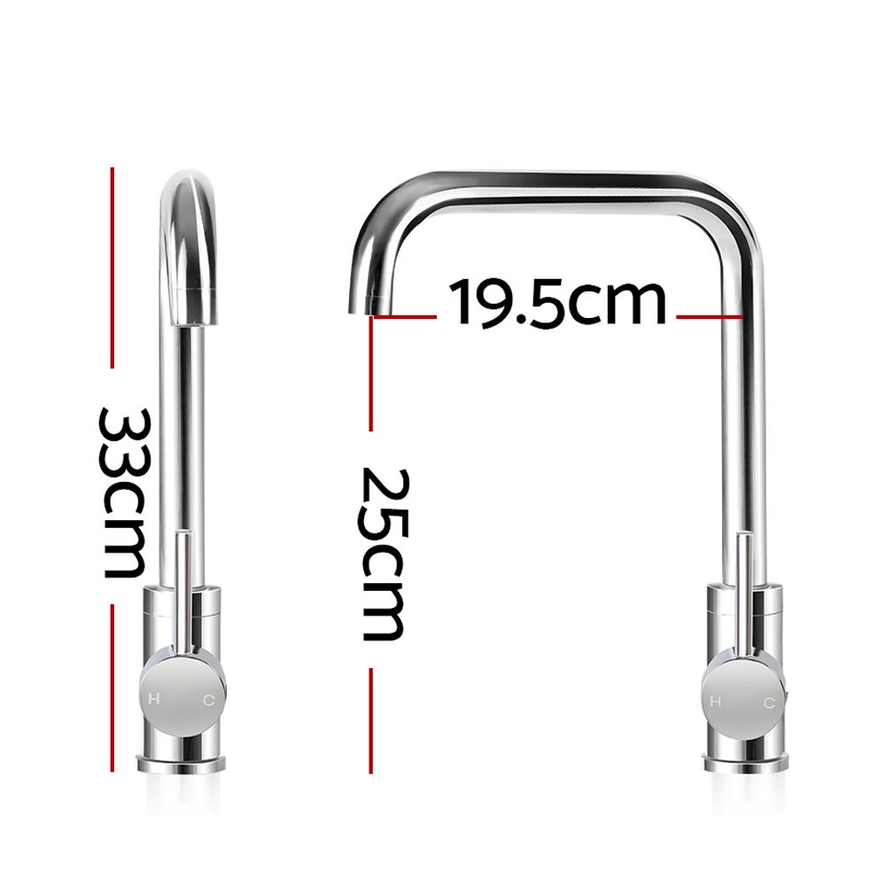 Kasper Kitchen Mixer Tap Rectangle Sink Faucet Chrome