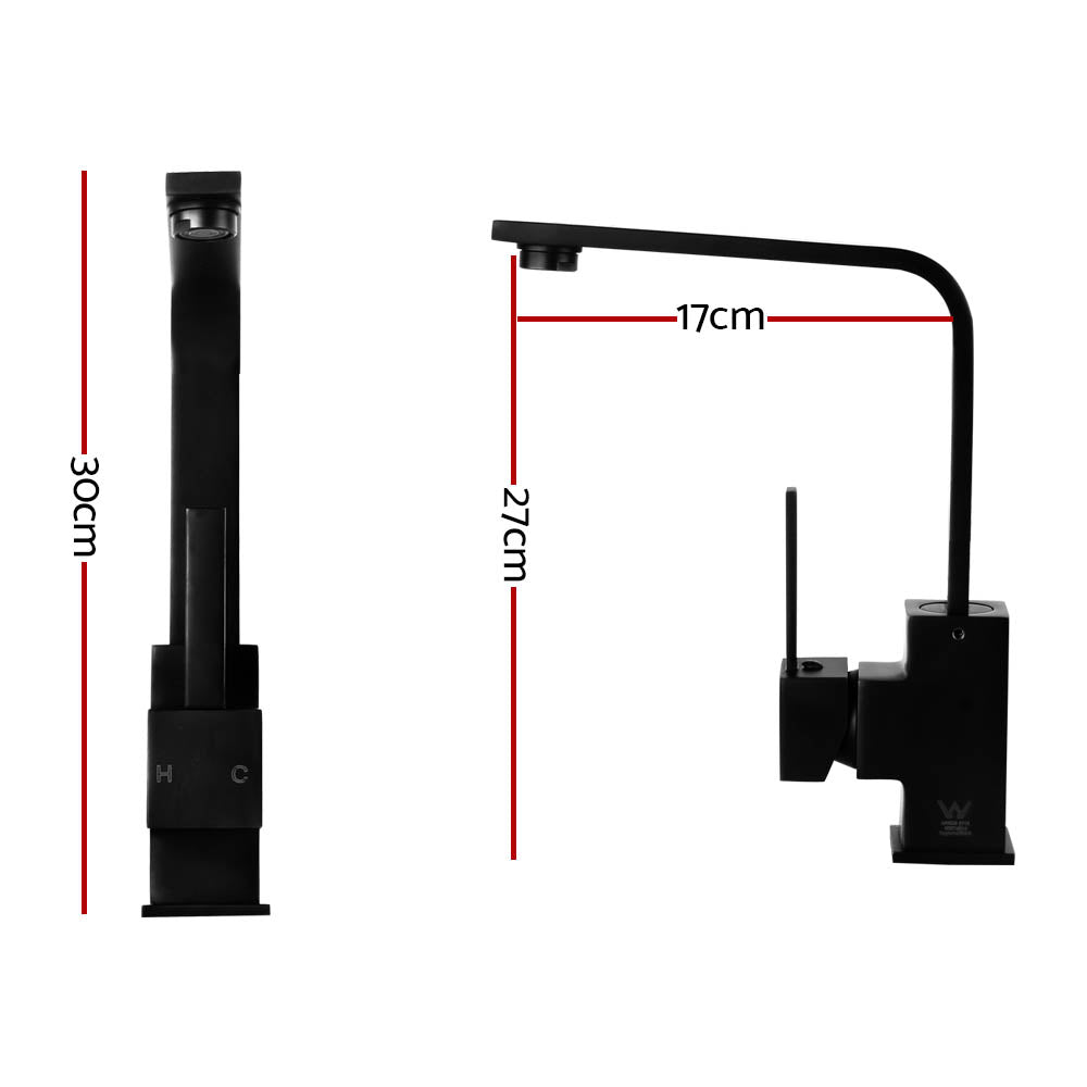 Cefito Kitchen Mixer Tap 30cm Matte Black Swivel Faucet