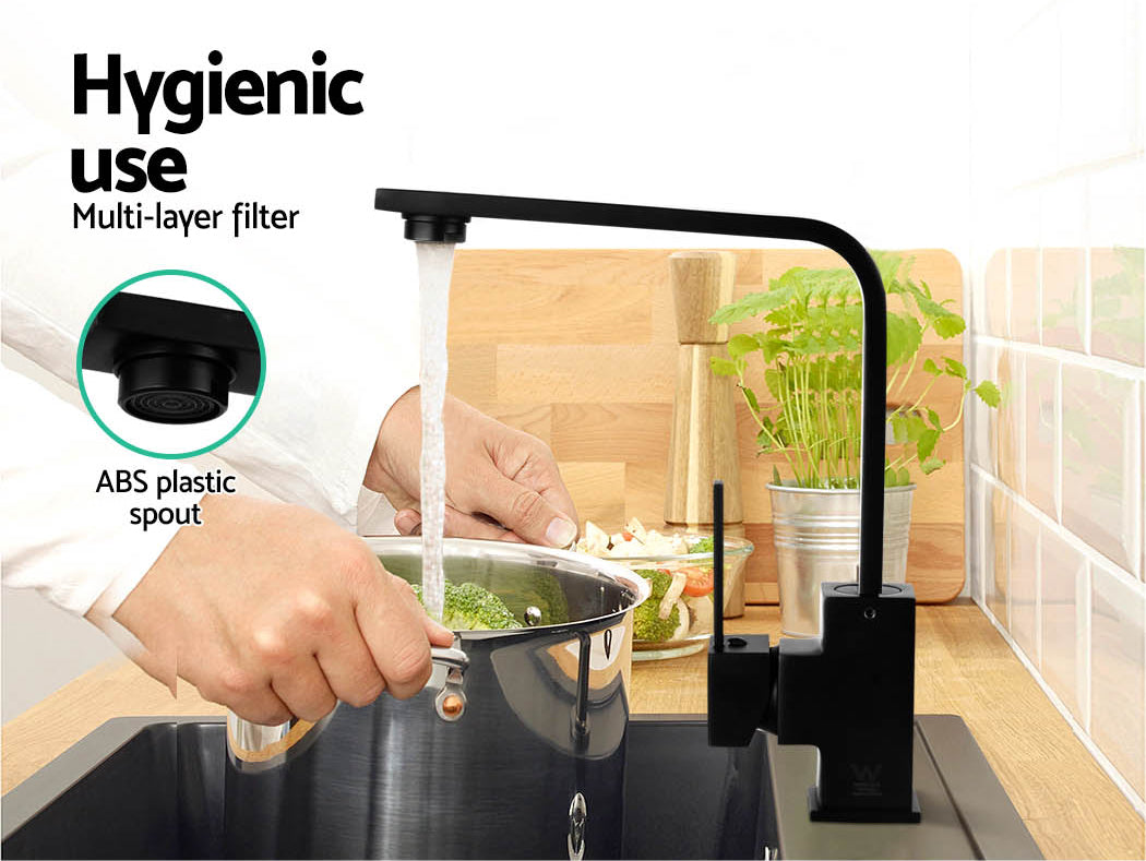 Cefito Kitchen Mixer Tap 30cm Matte Black Swivel Faucet