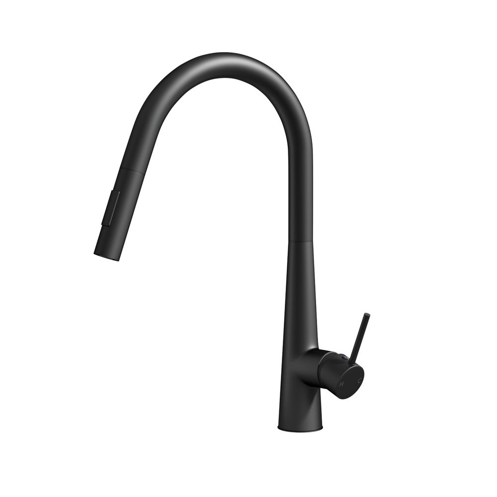 Cefito Pull Out Kitchen Mixer Tap Swivel Basin Faucet Black