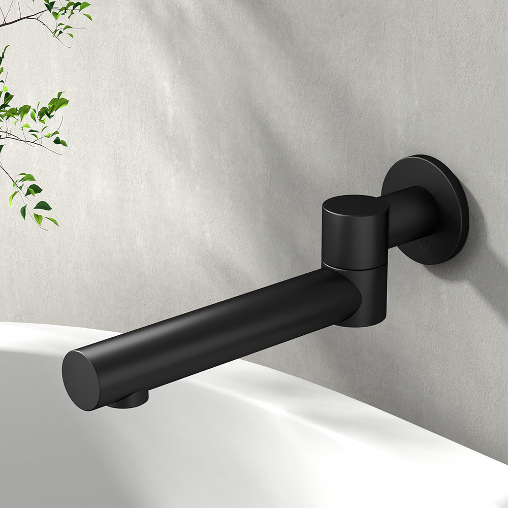 Cefito Wall-Mounted Swivel Bath Spout Black