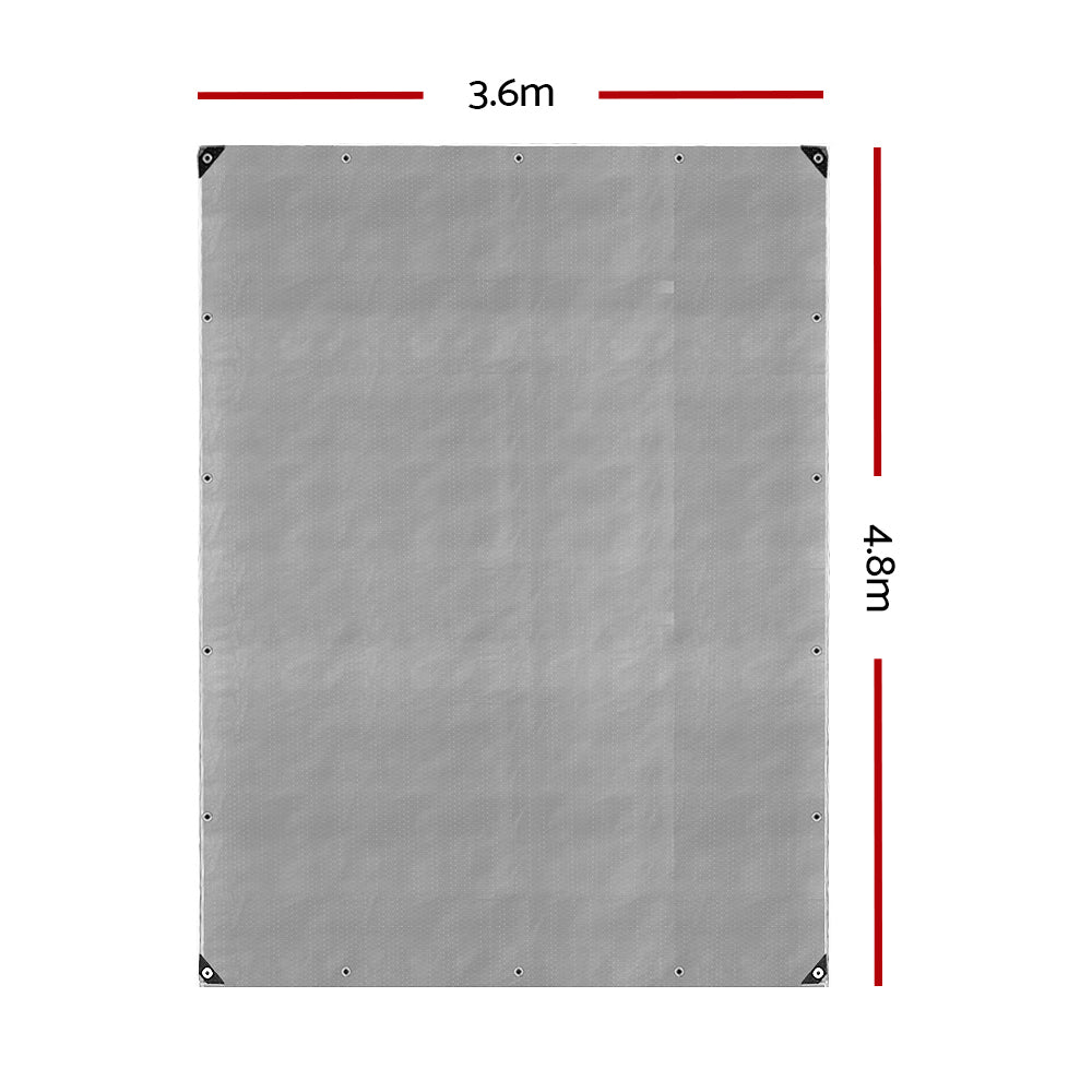 Instahut 3.6x4.8m Heavy Duty Canvas Tarpaulin Camping Sun Cover