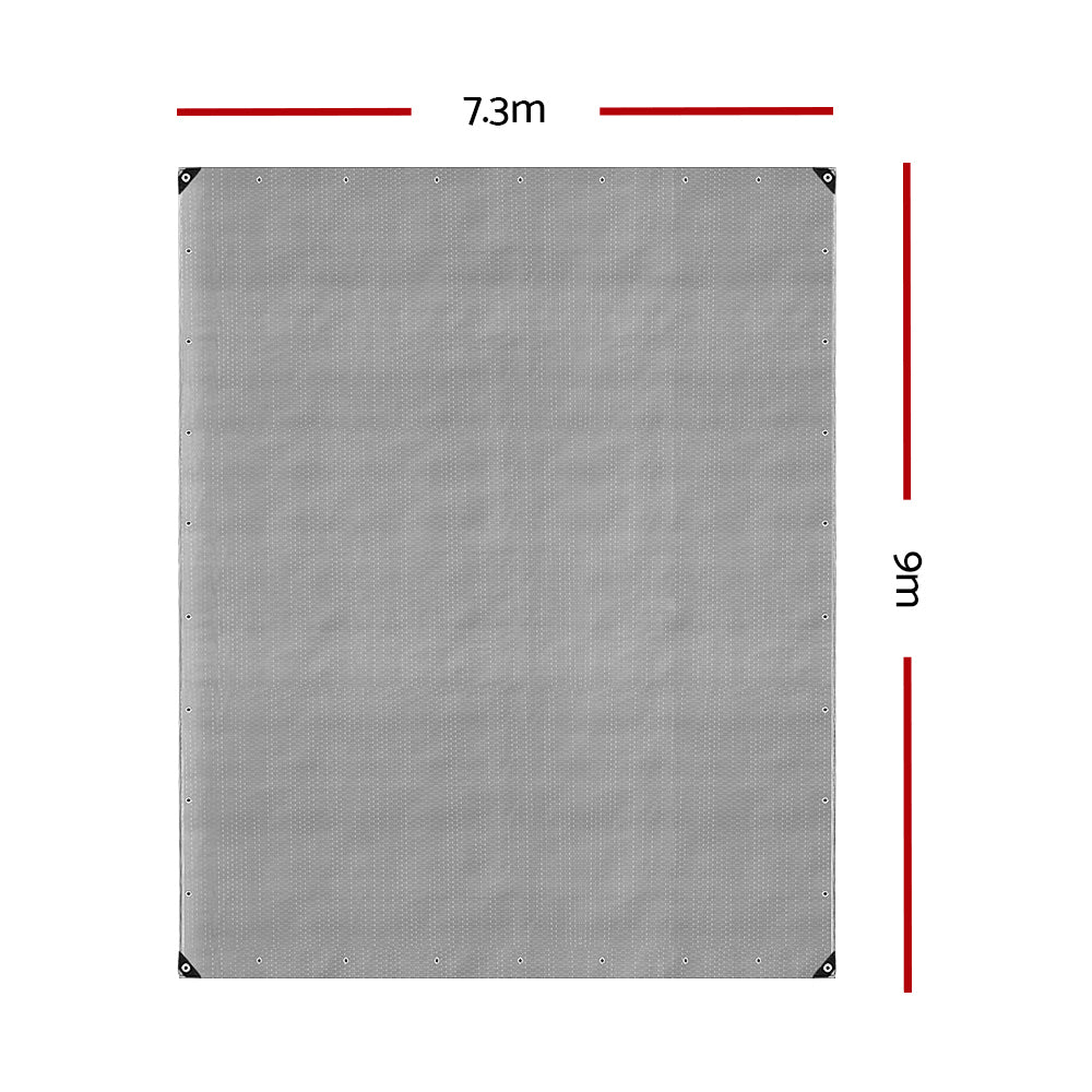 Instahut 7.3x9m Heavy Duty Canvas Tarpaulin Camping Sun Cover
