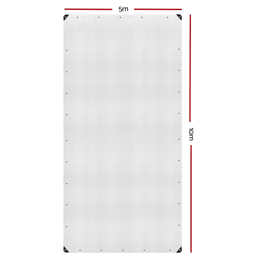 Instahut 5x10m Heavy Duty Clear Canvas Tarp Camping Cover