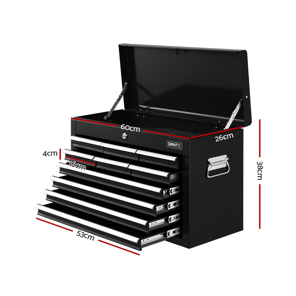 Giantz 10-Drawer Tool Chest Cabinet Black