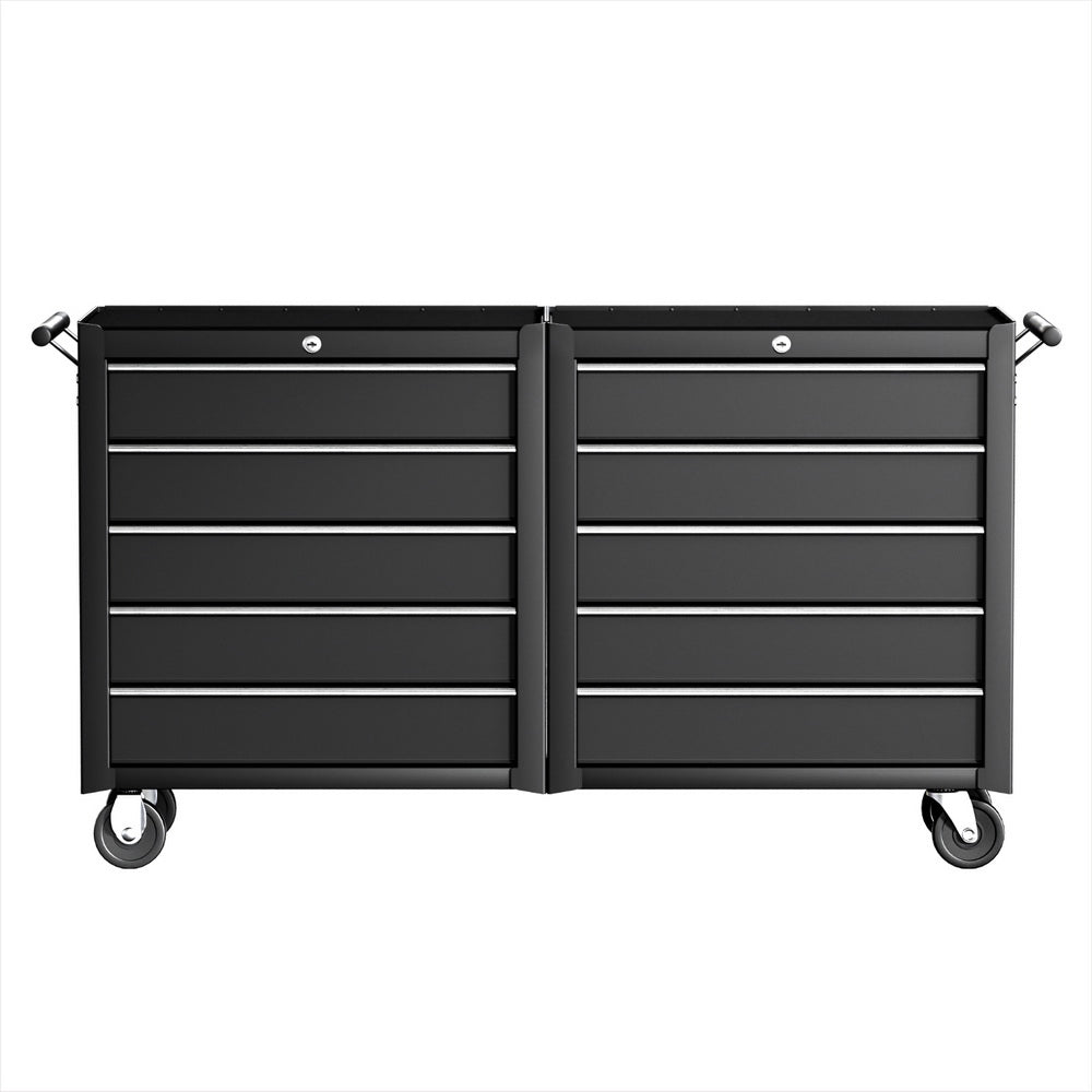 Giantz 10-Drawer Tool Chest Trolley Black