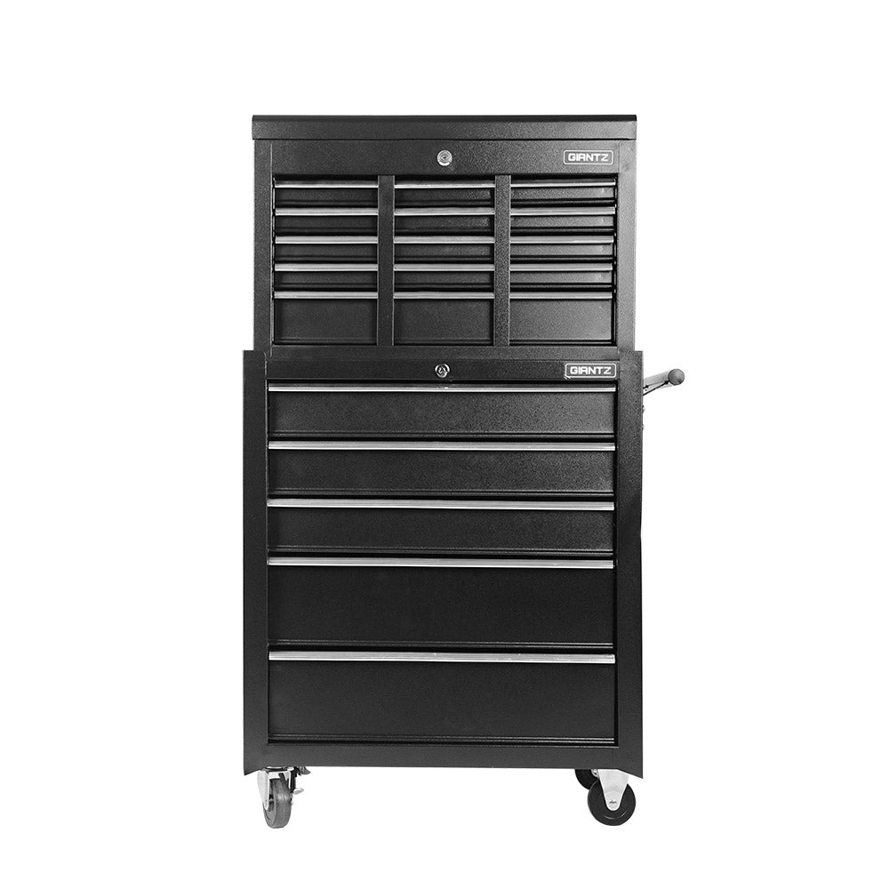 Giantz 14-Drawer Tool Cabinet Trolley Black