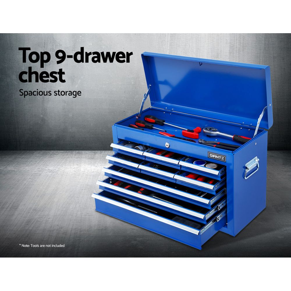 Giantz 16-Drawer Tool Chest Trolley Blue Garage Storage Cabinet
