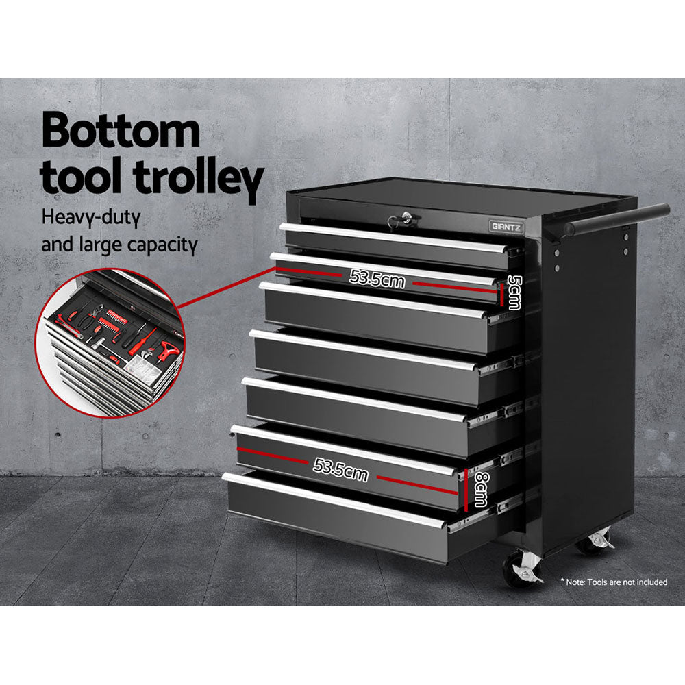 Giantz 17-Drawer Tool Trolley Chest Black
