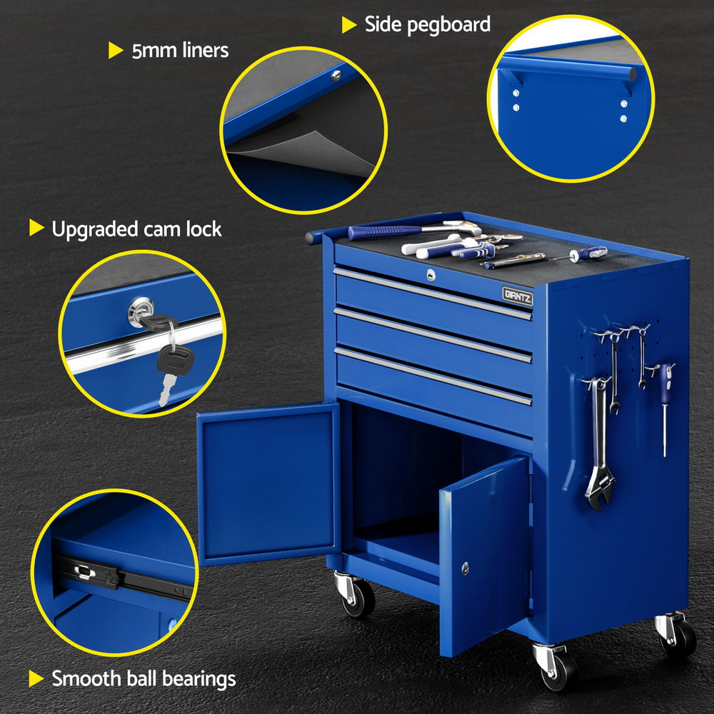 Giantz 3 Drawer Tool Cabinet Chest Blue