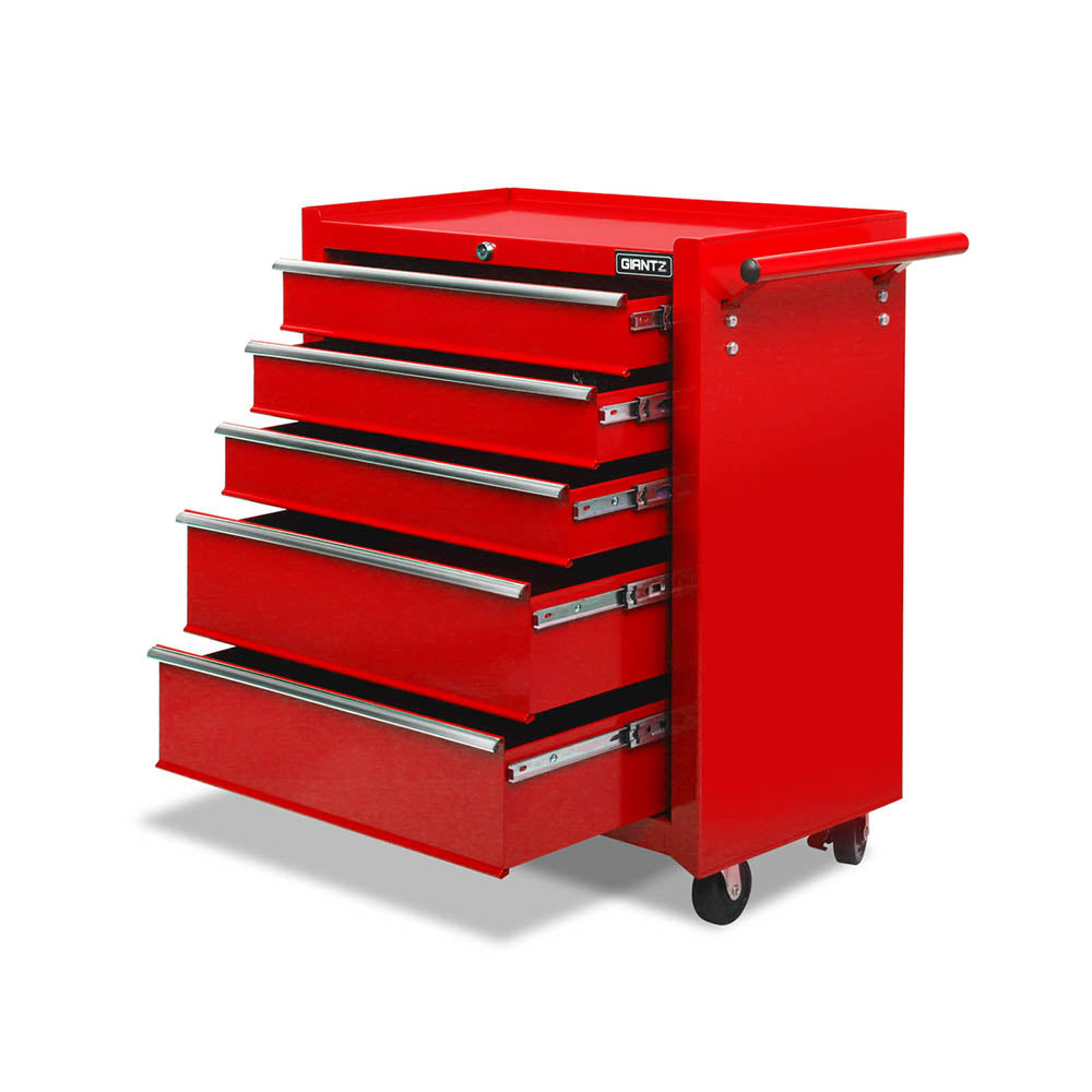 Giantz 5-Drawer Tool Cabinet Trolley Red