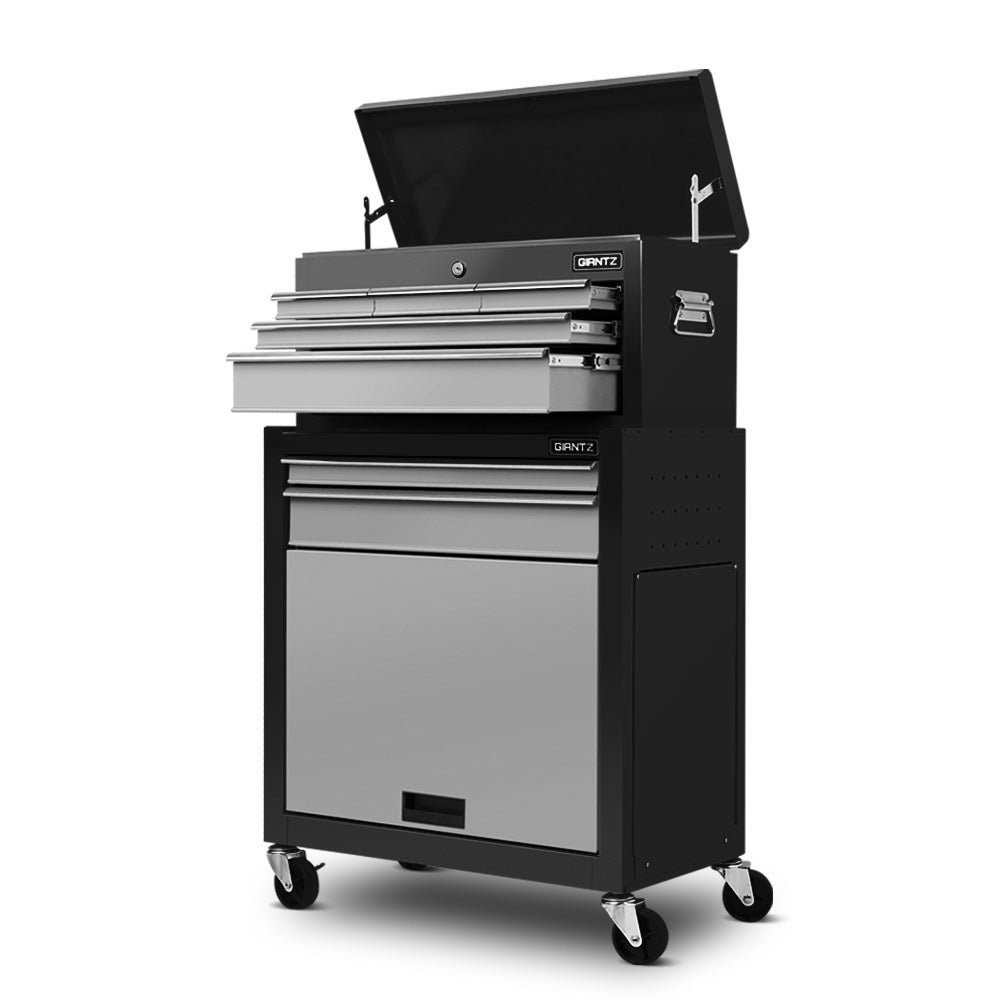 Giantz 7 Drawer Tool Box Cabinet Trolley Grey