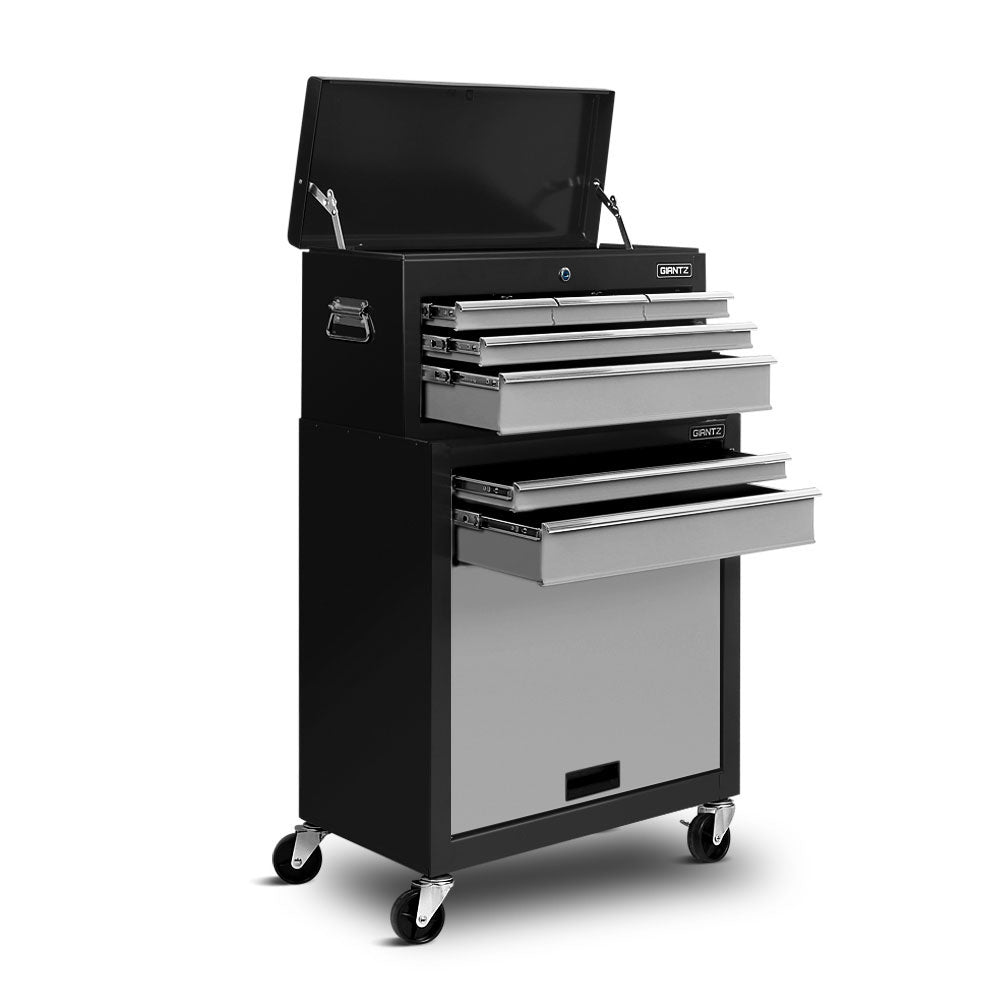 Giantz 7 Drawer Tool Box Cabinet Trolley Grey