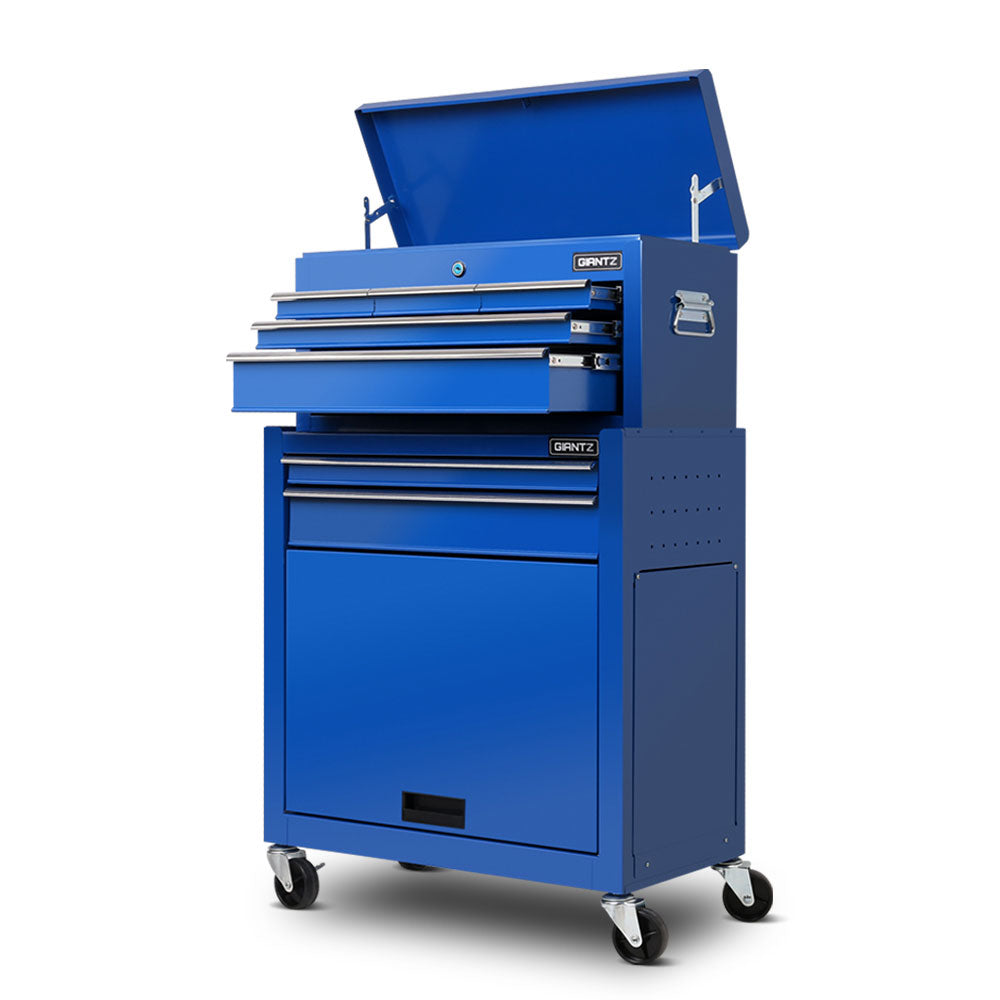 Giantz 7-Drawer Tool Box Cabinet Trolley Blue