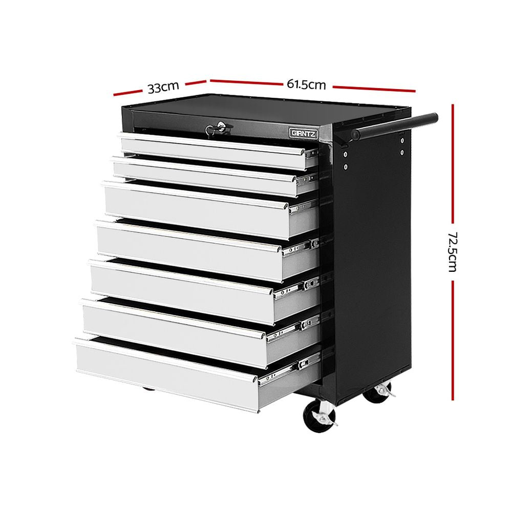 Giantz 7-Drawer Tool Trolley Cabinet Chest Grey