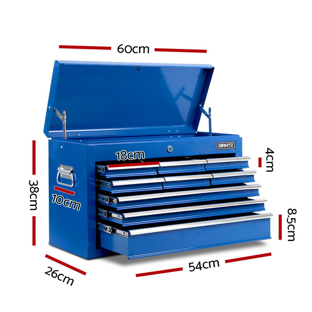 Giantz 9-Drawer Tool Box Cabinet Chest Blue