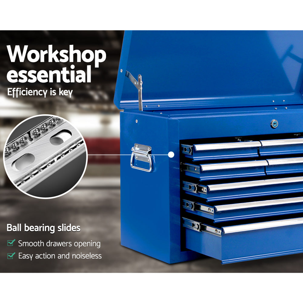 Giantz 9-Drawer Tool Box Cabinet Chest Blue