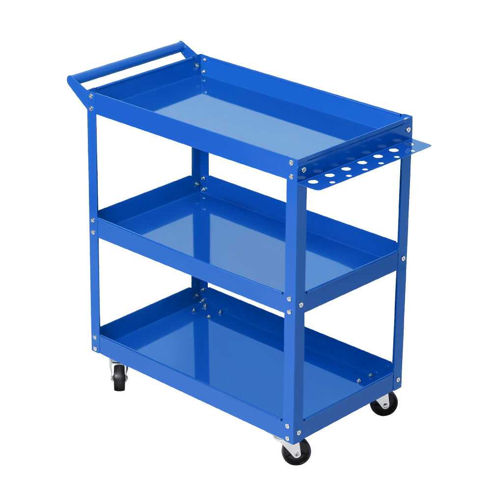 Giantz 3-Tier Tool Cart Trolley Blue Workshop Garage Storage