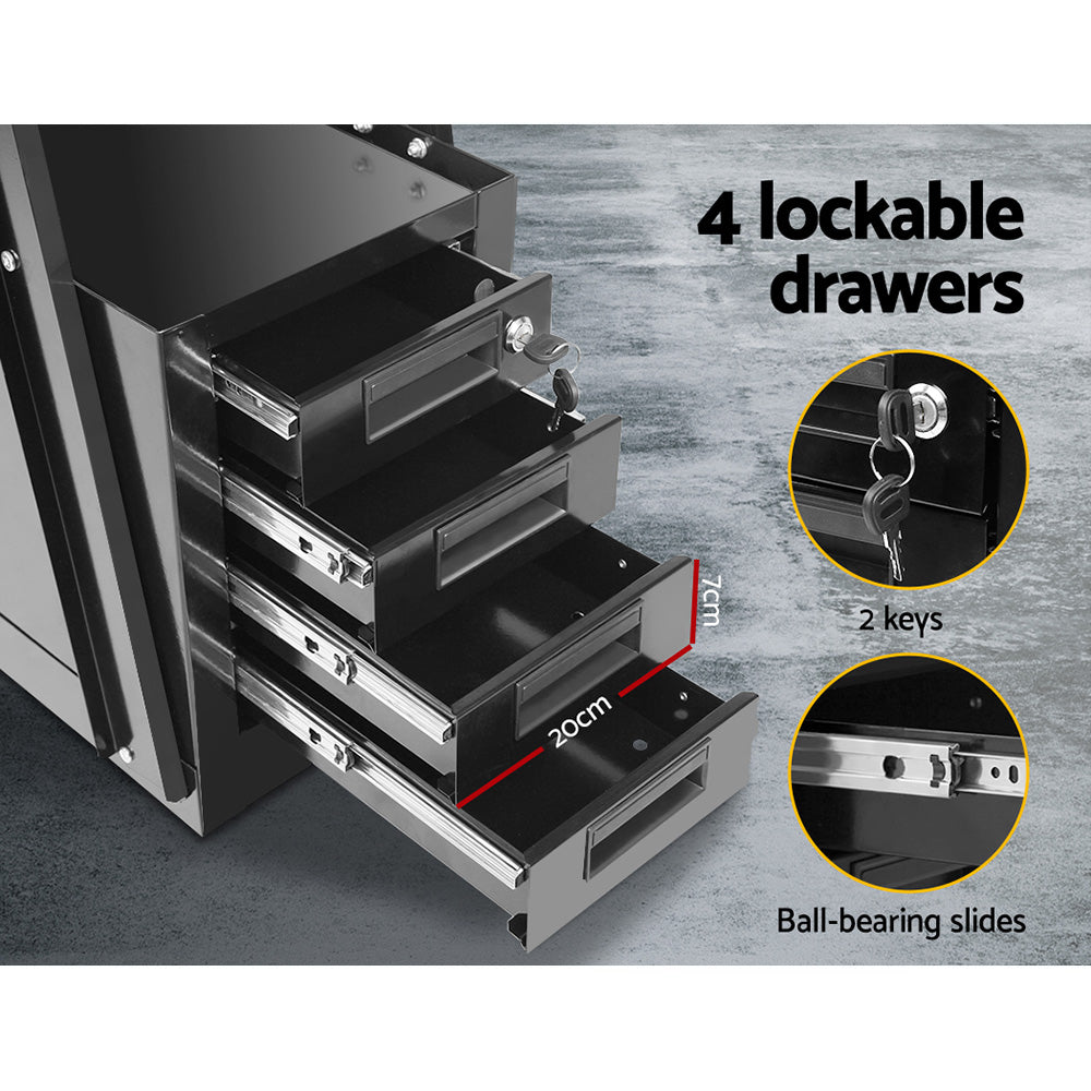 Giantz Welding Trolley Cart 4 Drawer Black MIG TIG ARC Plasma Cutter