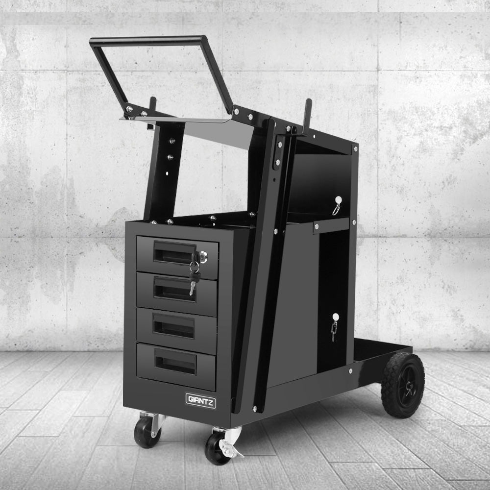 Giantz Welding Trolley Cart 4 Drawer Black MIG TIG ARC Plasma Cutter