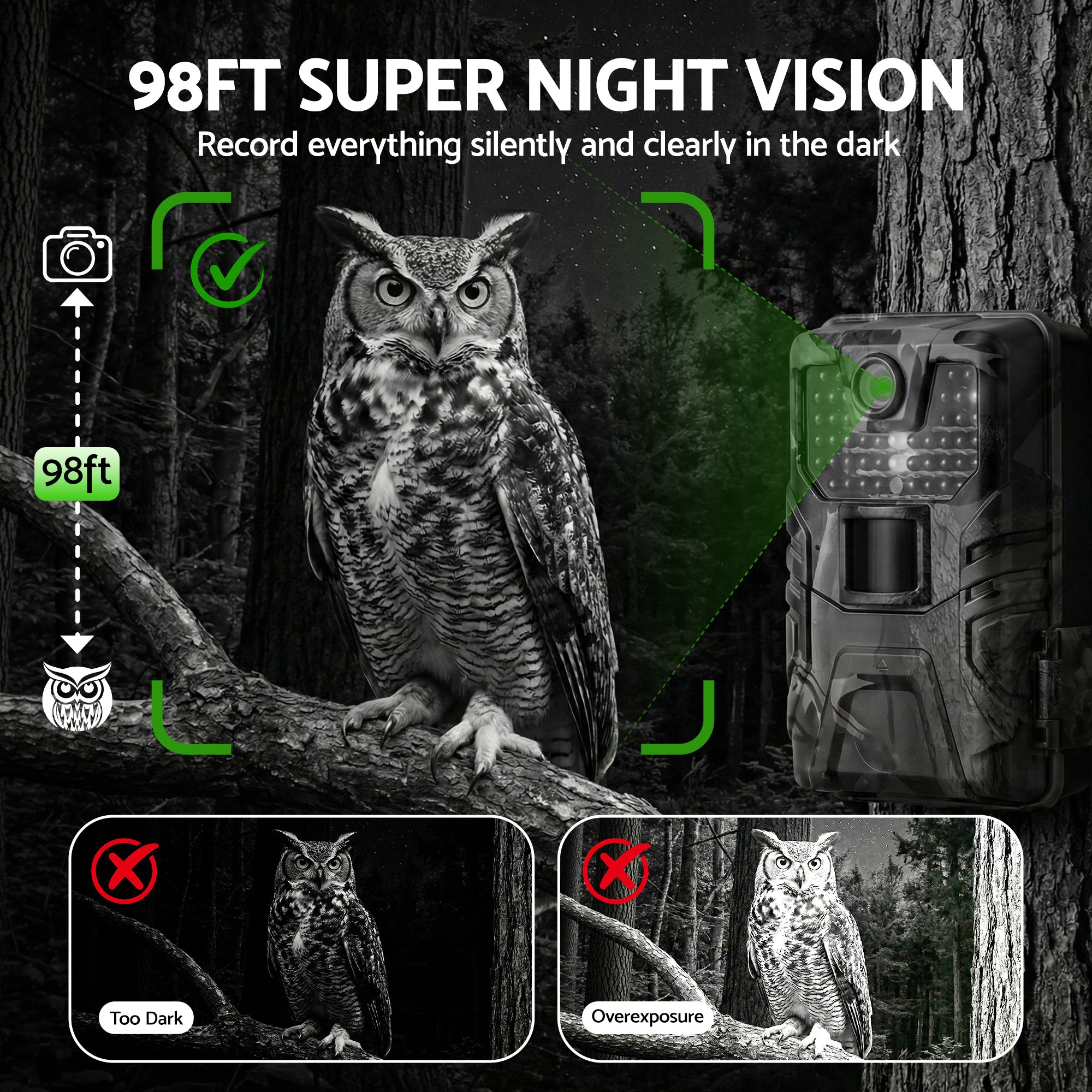 UL-TECH 4K WiFi Trail Camera 48MP 0.2s Trigger Game Camera Camo