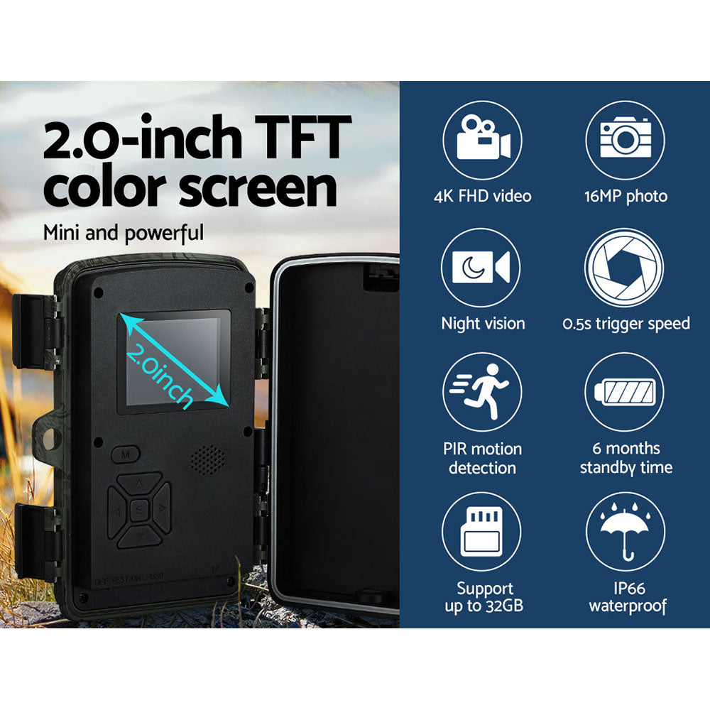 UL-tech 4K 16MP Trail Camera Night Vision Camouflage