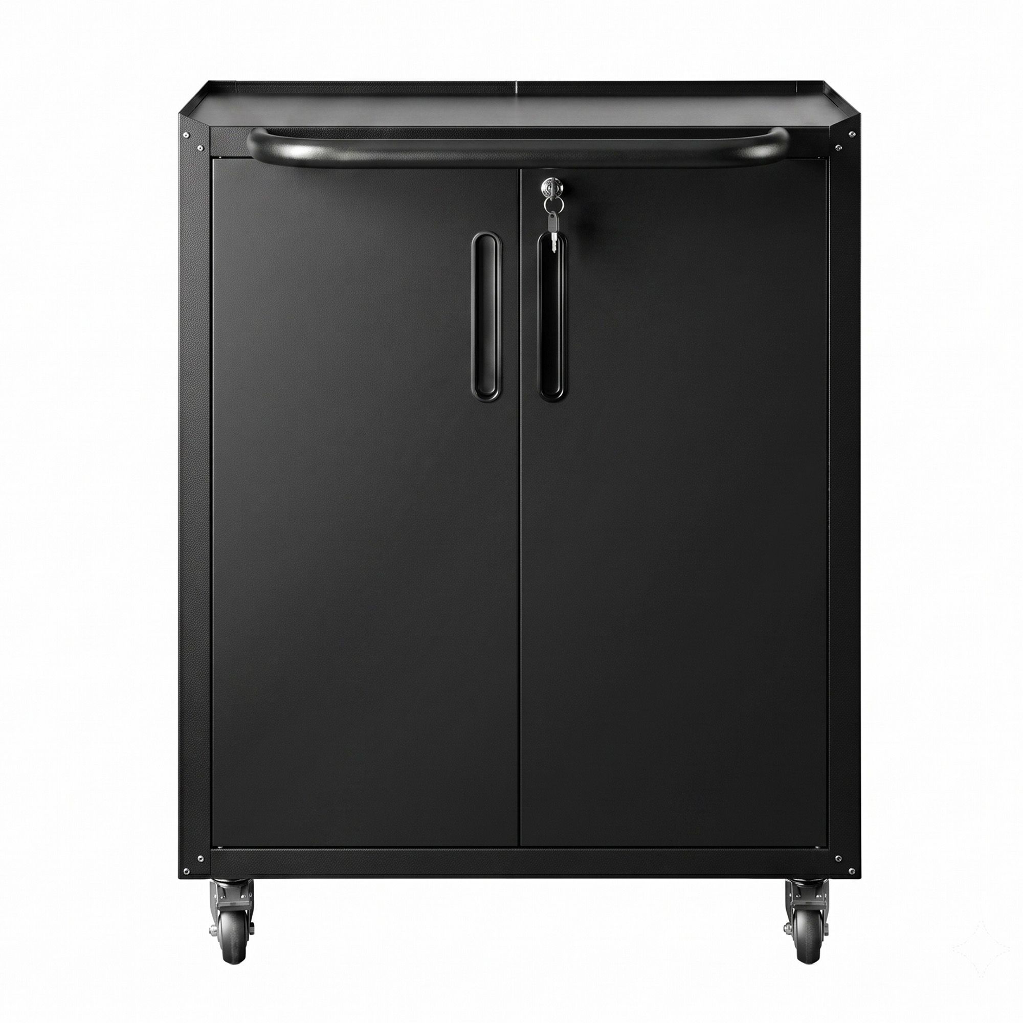 Giantz Rolling Tool Cabinet Heavy-Duty Storage Cabinet Adjustable Shelf Black