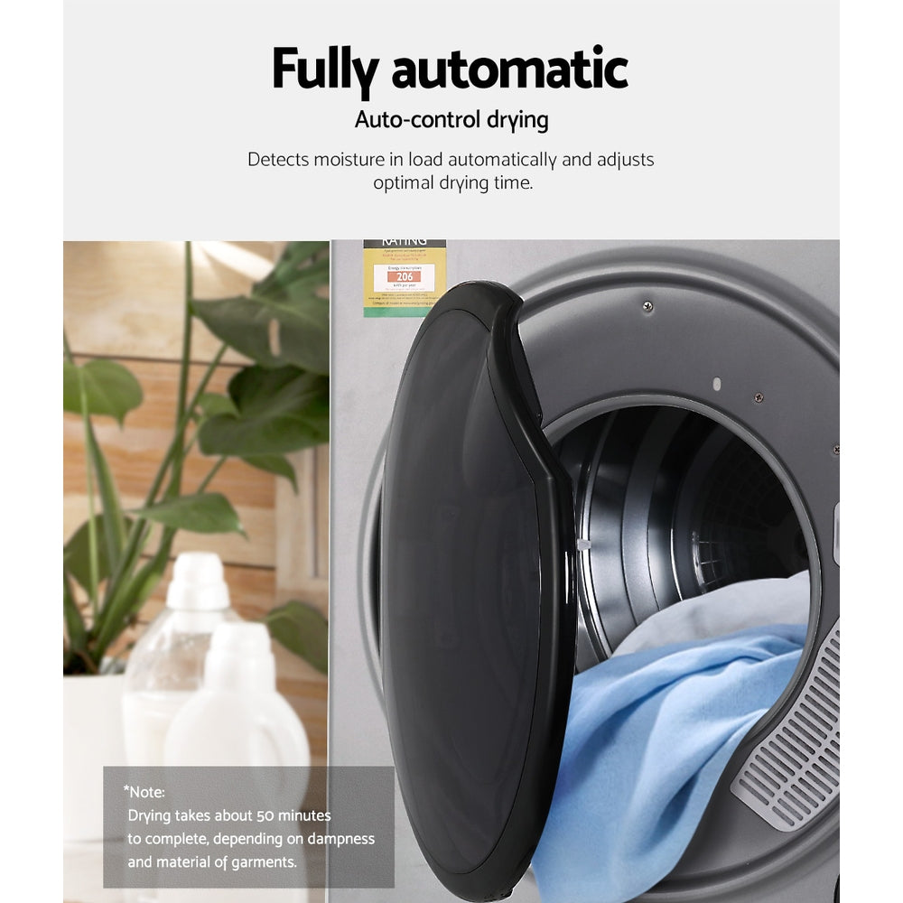 Devanti 5kg Tumble Dryer Fully Automatic Silver