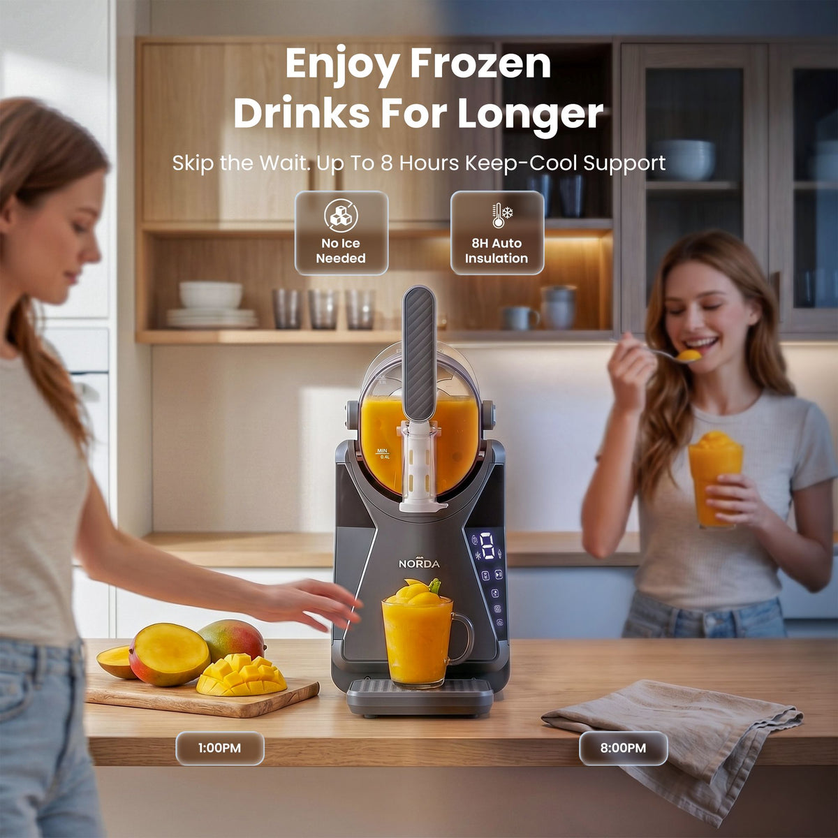 NORDA Slushie Machine 1.3L Frozen Drink and Ice Cream Maker