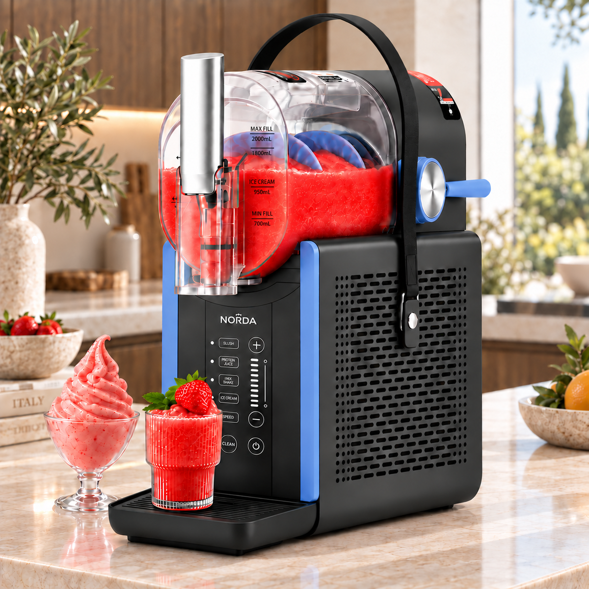 NORDA 2L Slushie Machine Frozen Drink Maker Ice Cream Maker