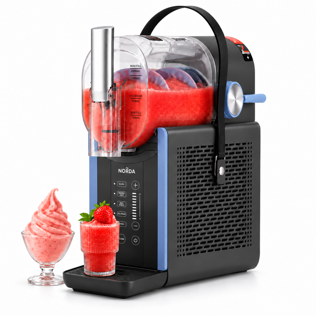NORDA 2L Slushie Machine Frozen Drink Maker Ice Cream Maker