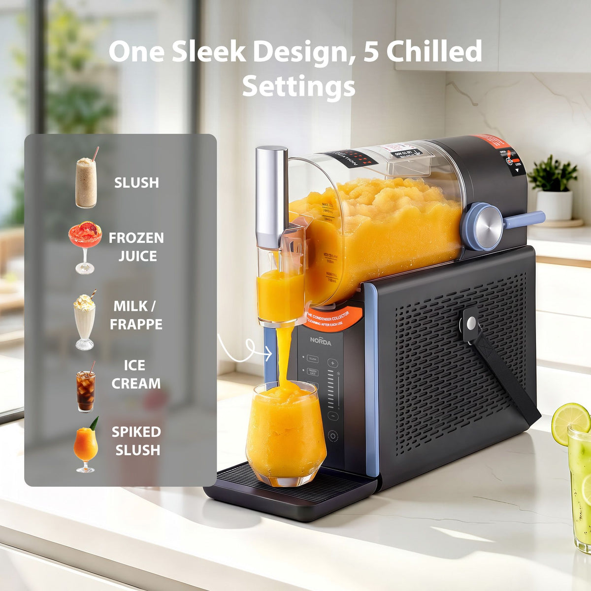 NORDA 2L Slushie Machine Frozen Drink Maker Ice Cream Maker