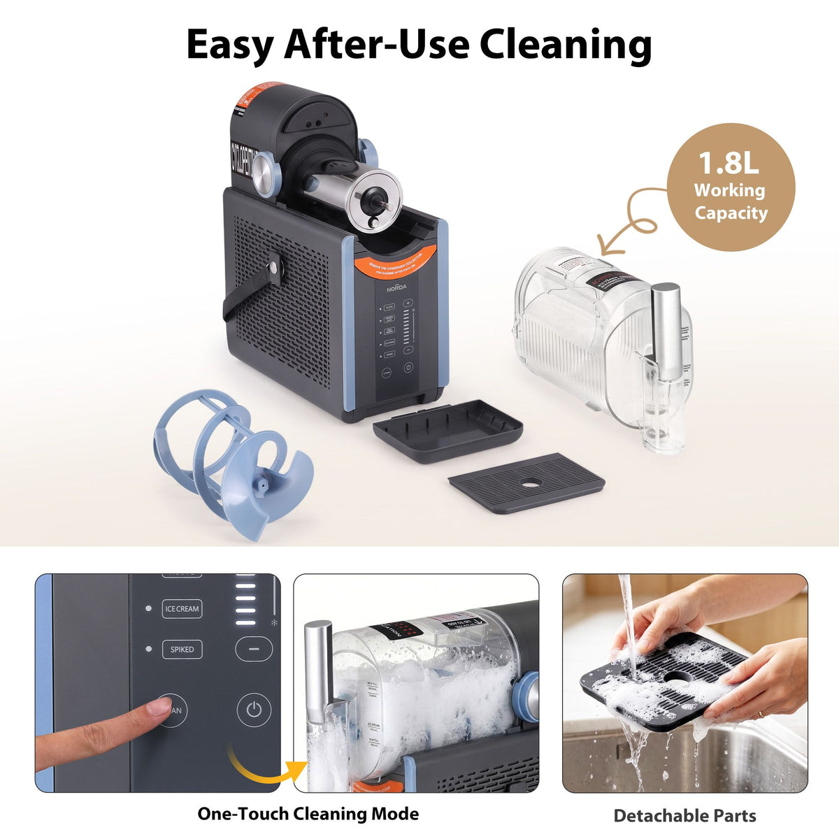 NORDA 2L Slushie Machine Frozen Drink Maker Ice Cream Maker