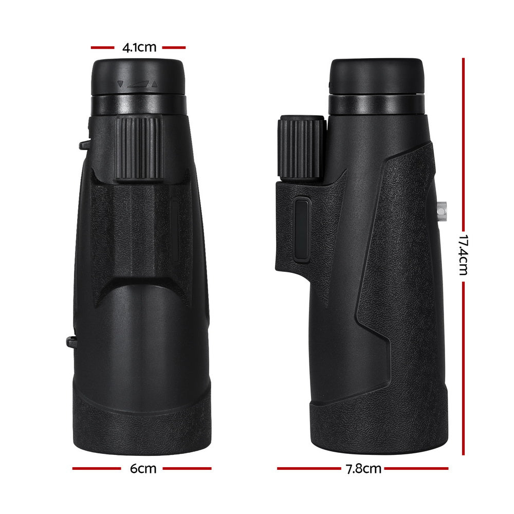 12X 50mm HD Zoom Monocular Telescope Black Camping Concert-Ready