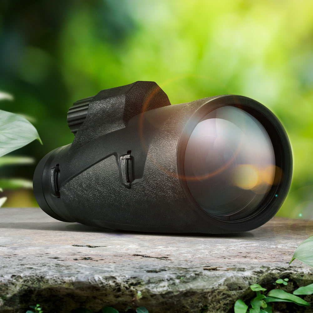 12X 50mm HD Zoom Monocular Telescope Black Camping Concert-Ready