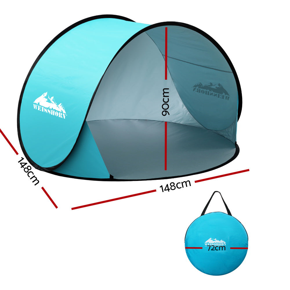 Weisshorn 3-Person Pop-Up Tent Blue UV Water Resistant
