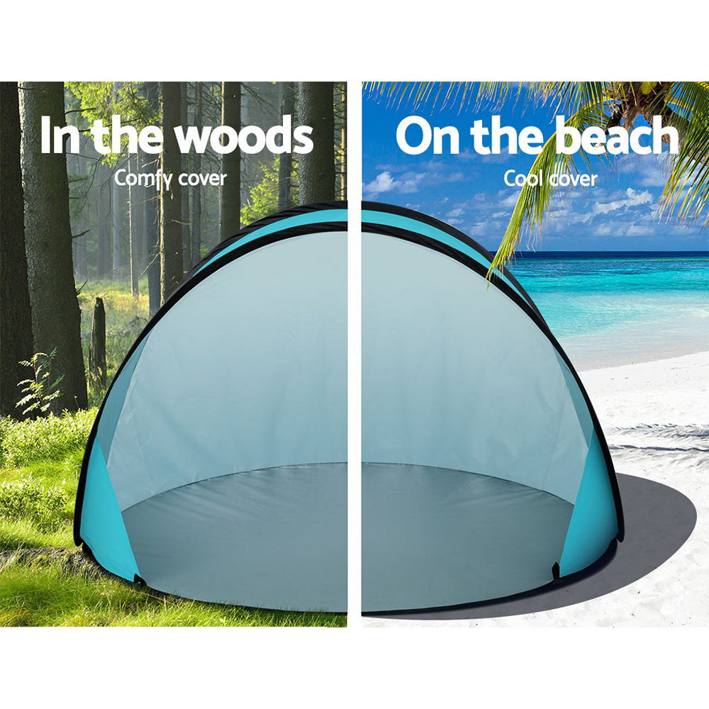 Weisshorn 3-Person Pop-Up Tent Blue UV Water Resistant