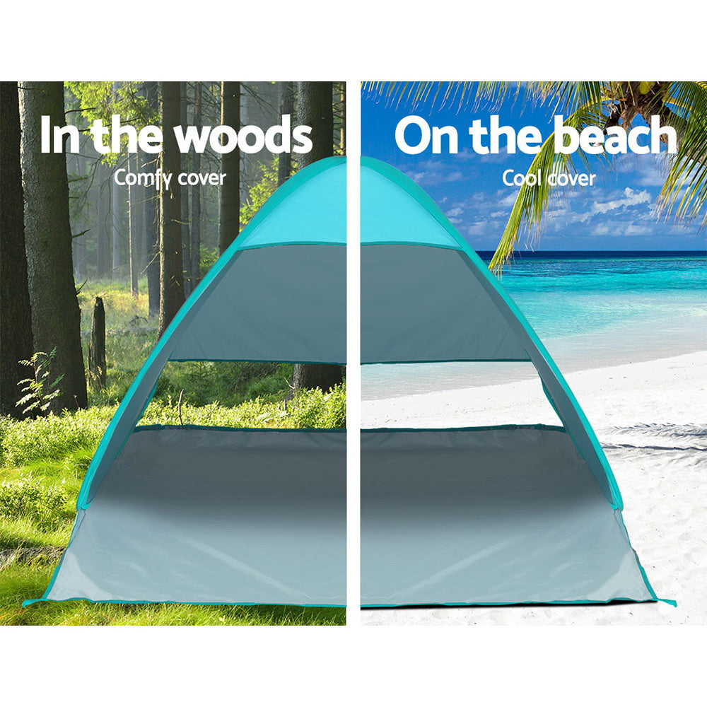 Weisshorn 3-Person Pop-Up Tent UV Water Resistant Blue