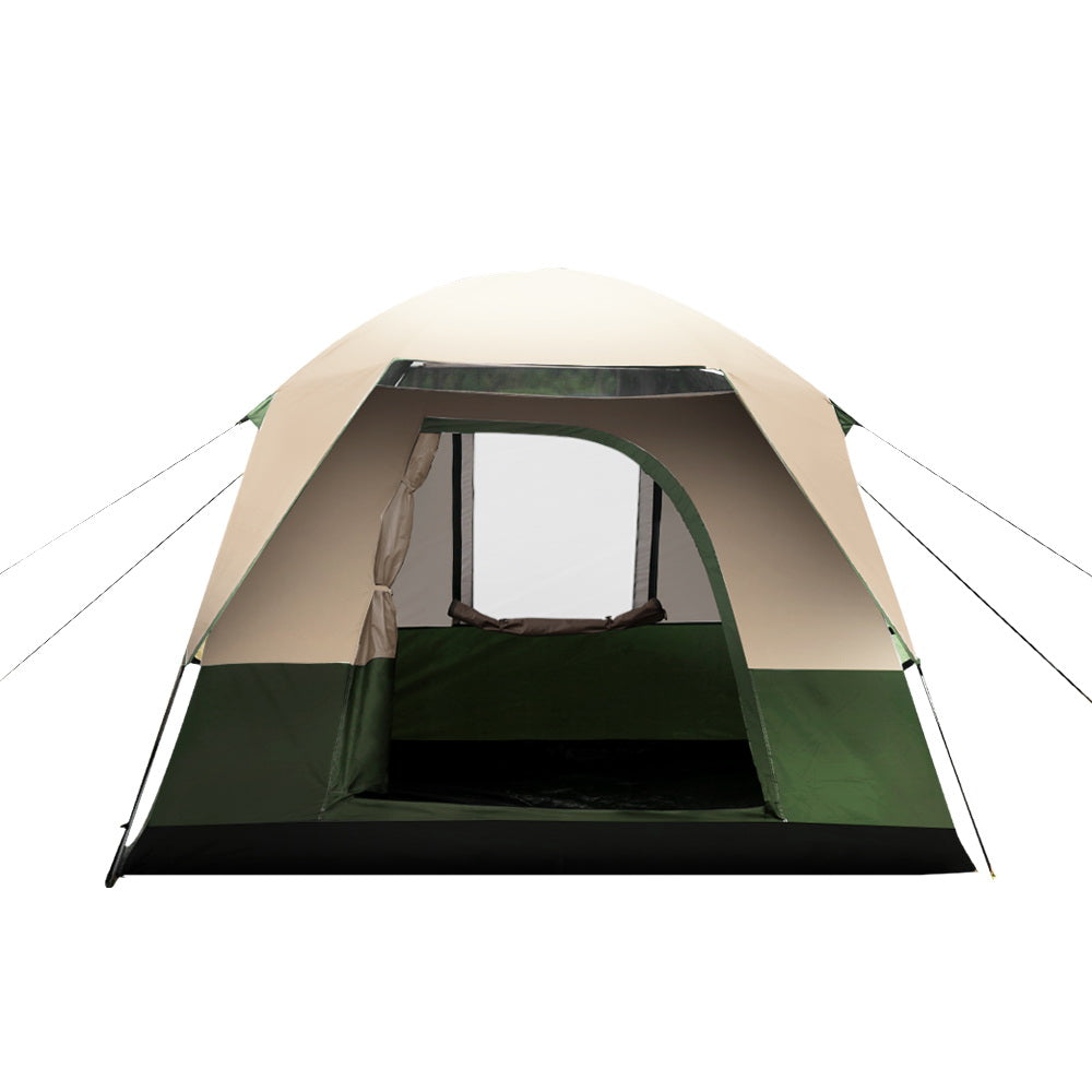 Weisshorn 4-Person Family Camping Tent Green