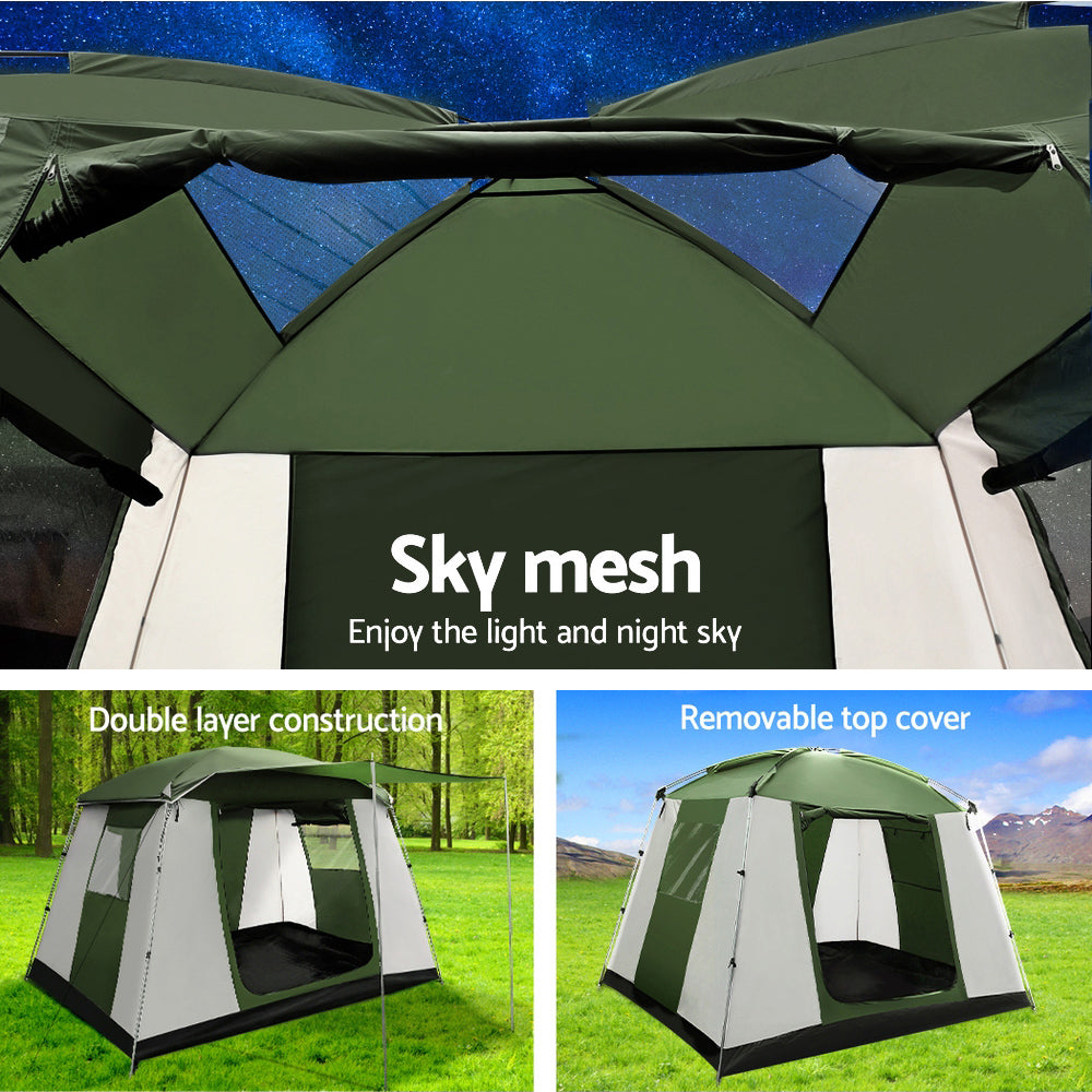 Weisshorn 6-Person Dome Camping Tent Green/White