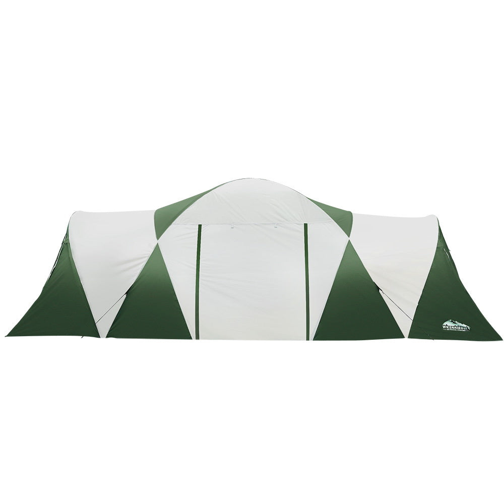 Weisshorn 12-Person Dome Camping Tent 3 Rooms Green