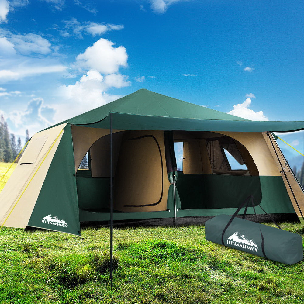 Weisshorn 8-Person Dome Camping Tent Instant Up Green