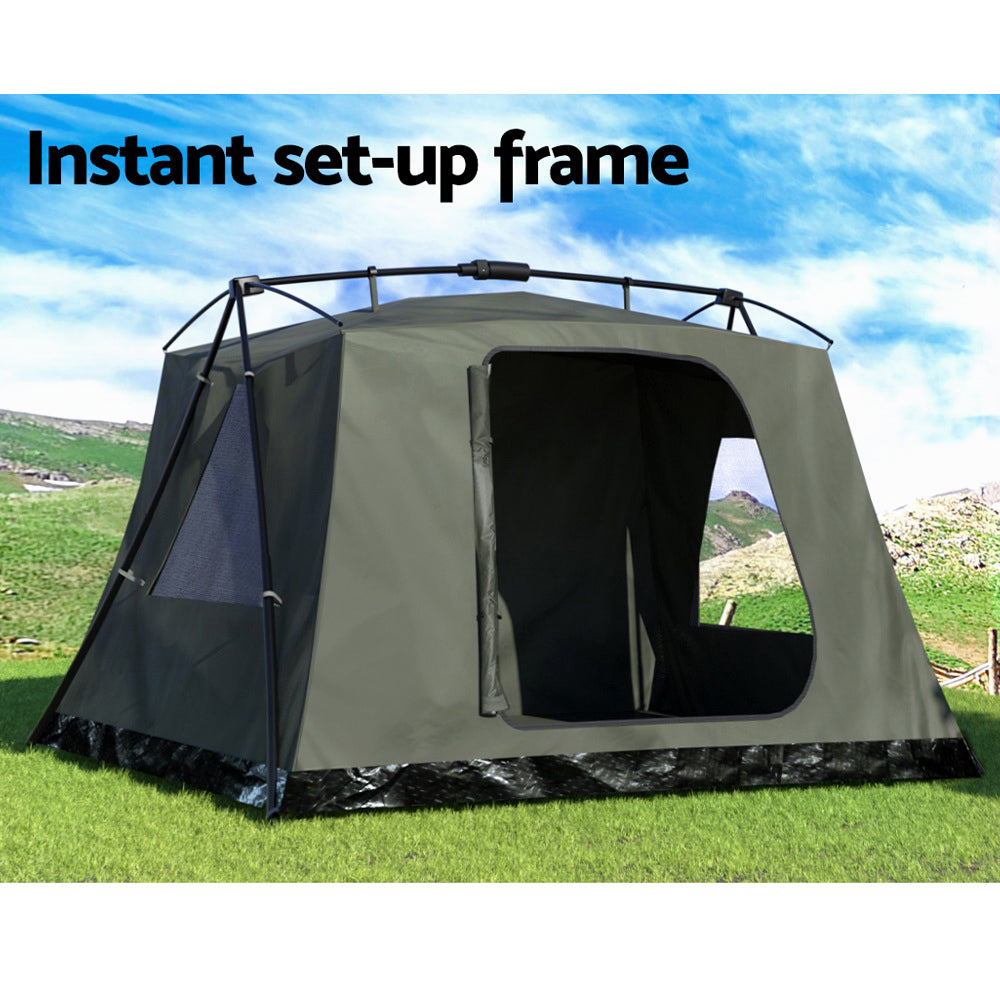 Weisshorn 2-3 Person Instant Camping Tent Green