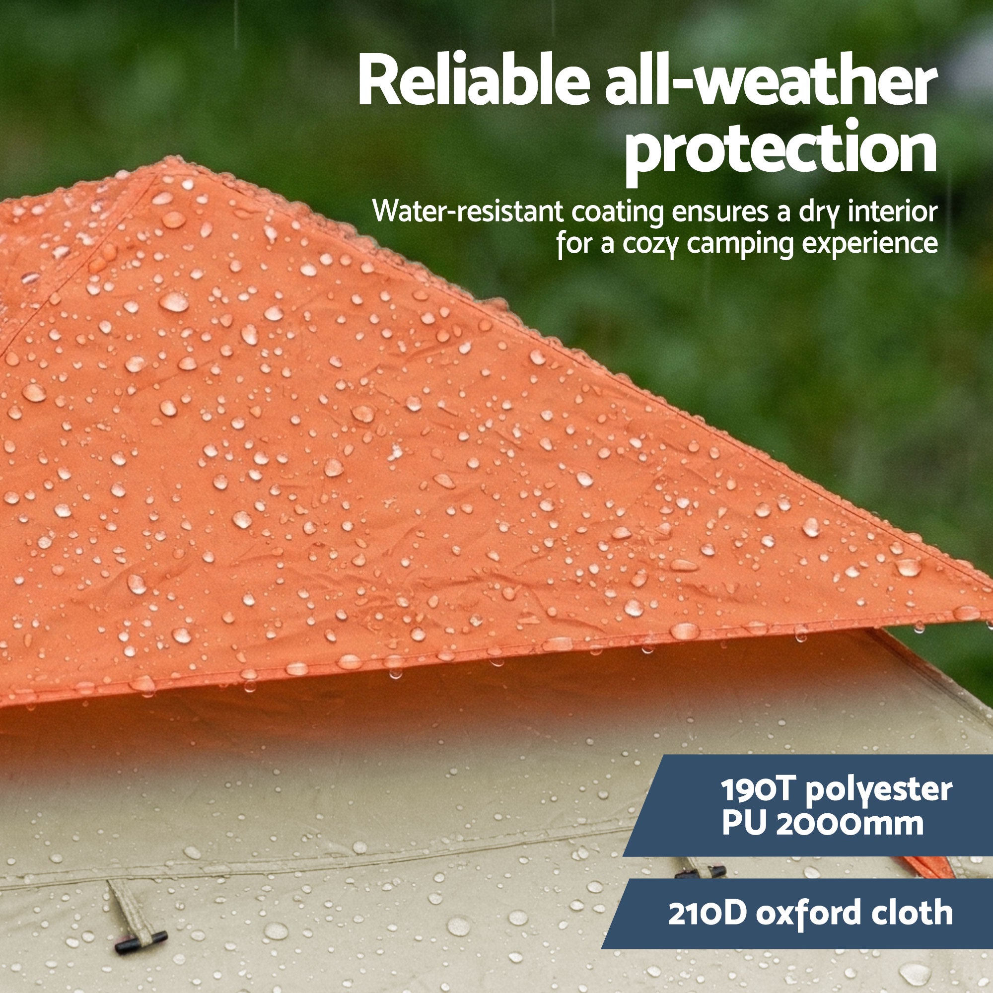 Weisshorn Pop Up Camping Tent 3-4 Person Automatic Tent Instant Setup Waterproof