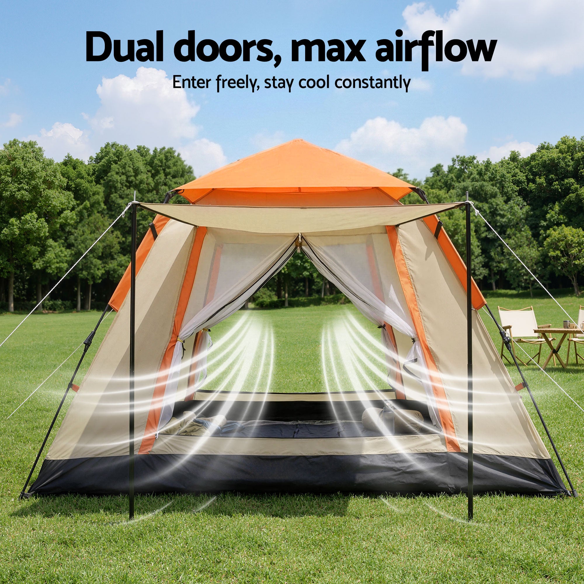 Weisshorn Pop Up Camping Tent 3-4 Person Automatic Tent Instant Setup Waterproof