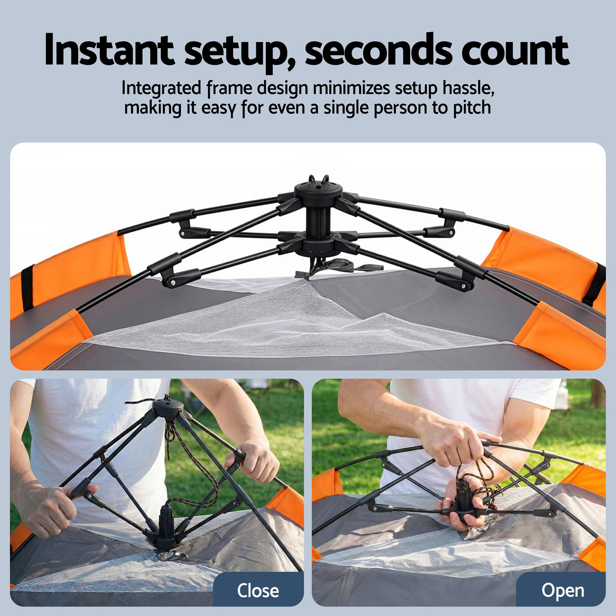 Weisshorn 2 Person Instant Pop Up Camping Tent Automatic Waterproof Hiking Beach